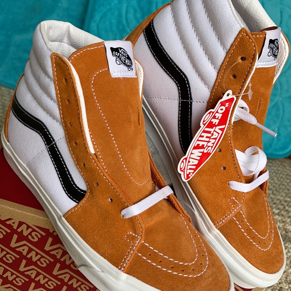 Vans WMNS Sk8-Hi Retro Sport Apricot/True White Sneakers - Picture 9 of 16